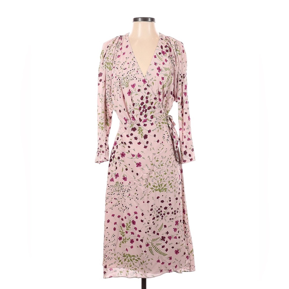 Joie Midi Floral Print Wrap Dress XS